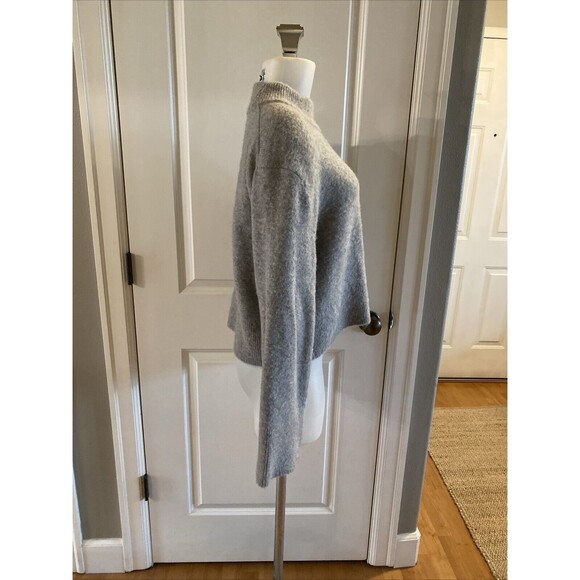 J. Crew Mock Sweater‎ Supersoft Yarn Merino Wool Alpaca Blend Gray Size S - Picture 5 of 13
